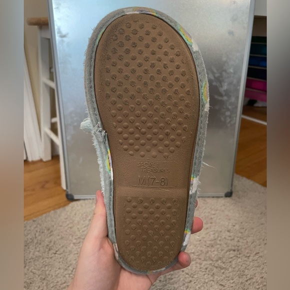 Blue, unicorn/rainbow slippers - Picture 3 of 5